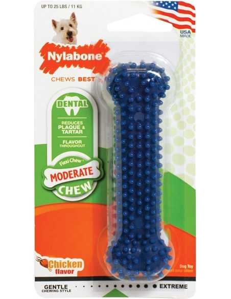 nylabone mordedor hueso azul