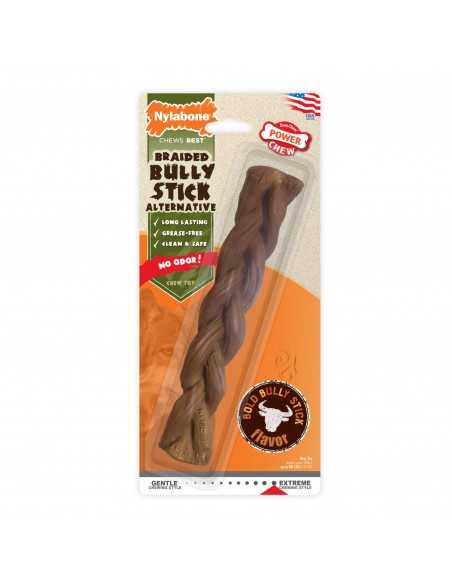 nylabone braided bully stick ternera