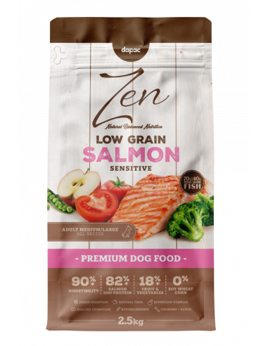 zen salmon medium&large low grain
