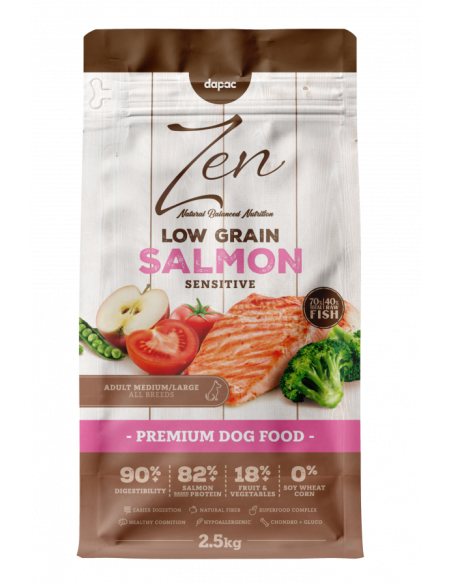 zen salmon medium&large low grain