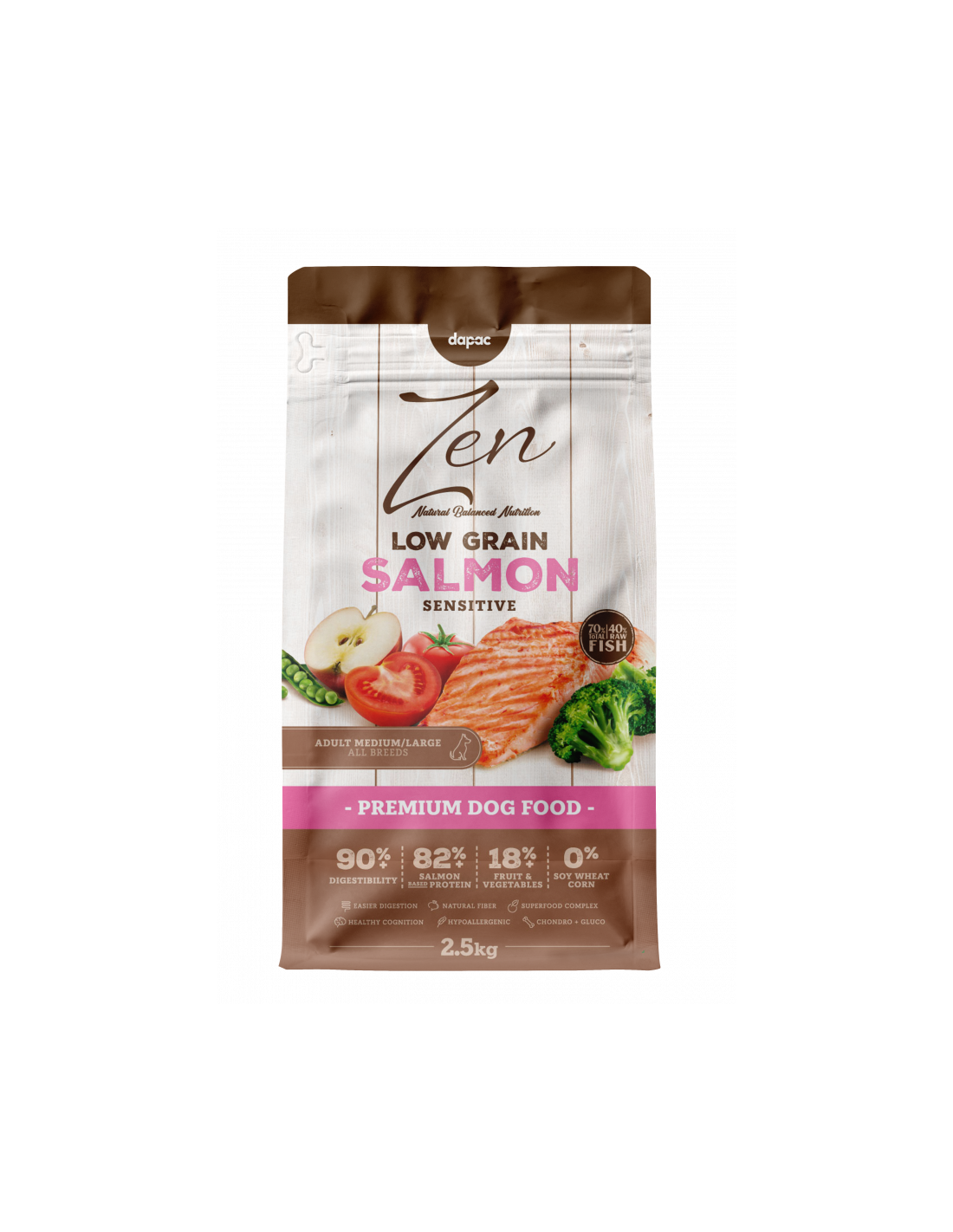 zen salmon medium&large low grain