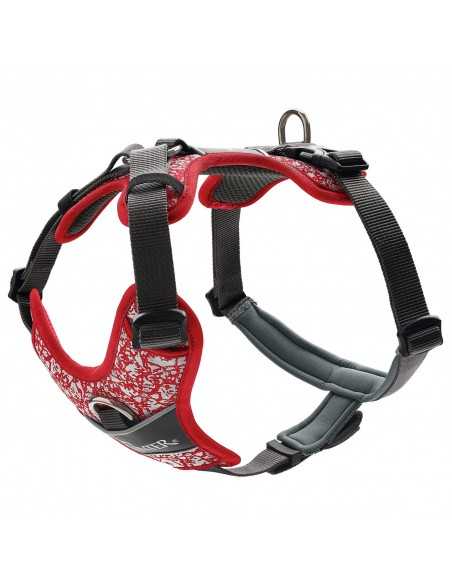 hunter arnés divo reflectante rojo/gris