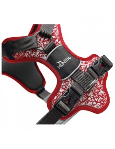 hunter arnés divo reflectante rojo/gris 2