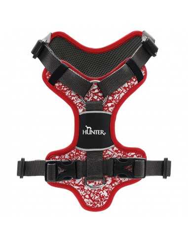 hunter arnés divo reflectante rojo/gris