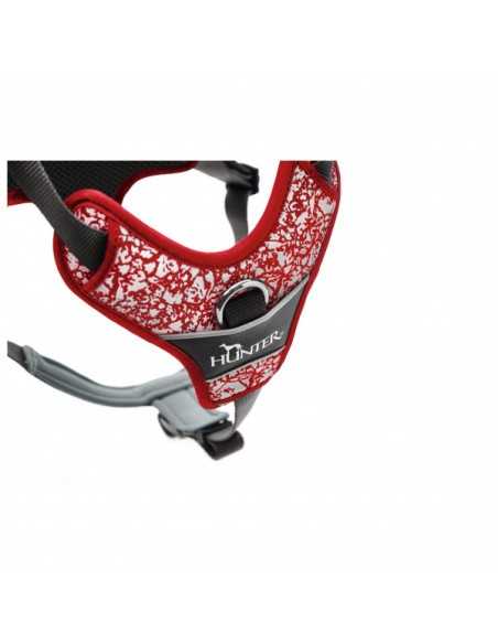 hunter arnés divo reflectante rojo/gris