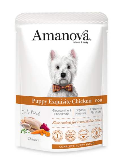 amanova puppy chicken pouch