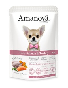 amanova salmón/pavo pouch