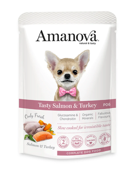 amanova salmón/pavo pouch