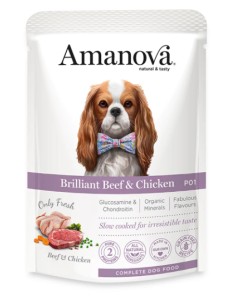 amanova ternera/pollo pouch 100gr.