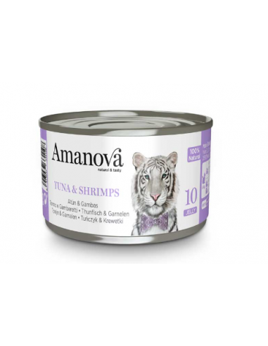 amanova lata gato atún y gambas gelatina