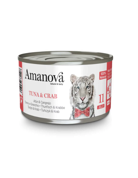 amanova lata gato atún y cangrejo gelatina