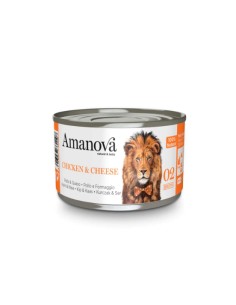 amanova lata gato pollo y queso en caldo