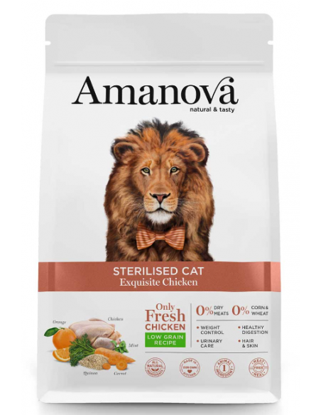 amanova pienso gato esterilizado pollo low grain