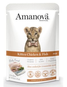 amanova pouch cat kitten pollo grain free