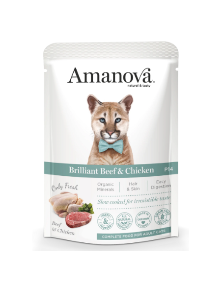 amanova pouch cat ternera y pollo grain free