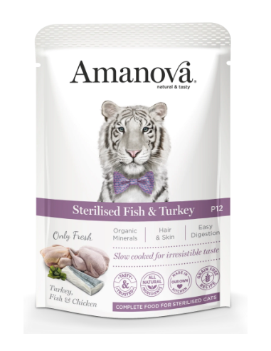 amanova pouch cat pescado blanco y pavo grain free