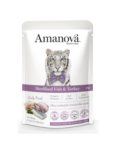amanova pouch cat pescado blanco y pavo grain free