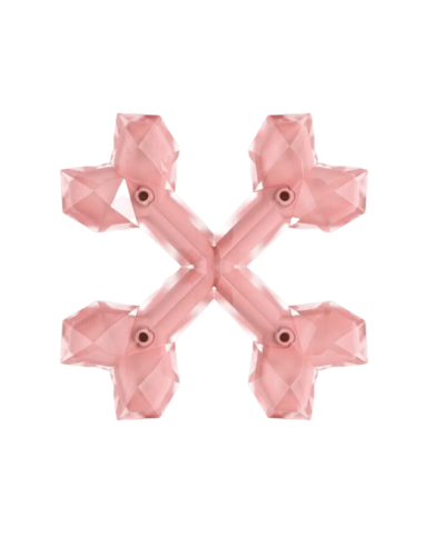 zeus duo huesos cruzados rosa pollo 15cm