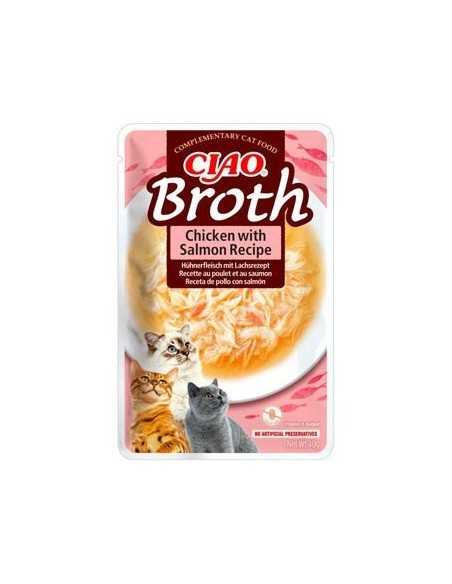 ciao pouch broth pollo/salmon gato