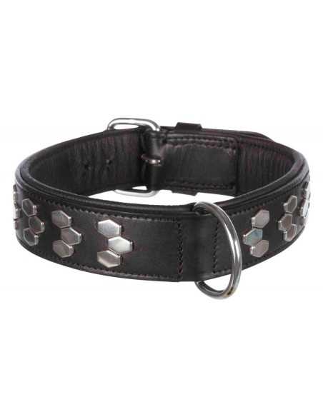 trixie collar cuero con remaches
