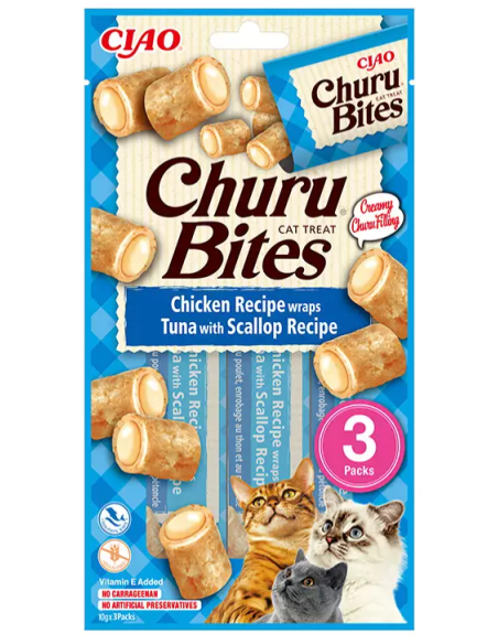 ciao churu bites snack gato pollo/atun/vieira