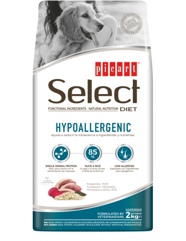 picart select dog diet hypoallergenic 2kg