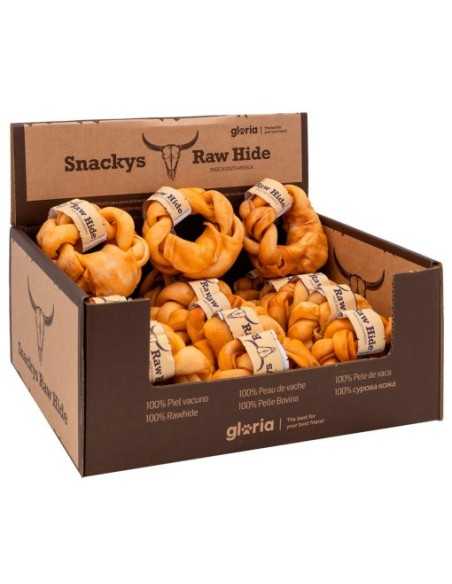gloria snacky rawhide masticable donut trenzado sabor miel 12 cm