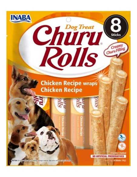 ciao churu rolls snack perro pollo
