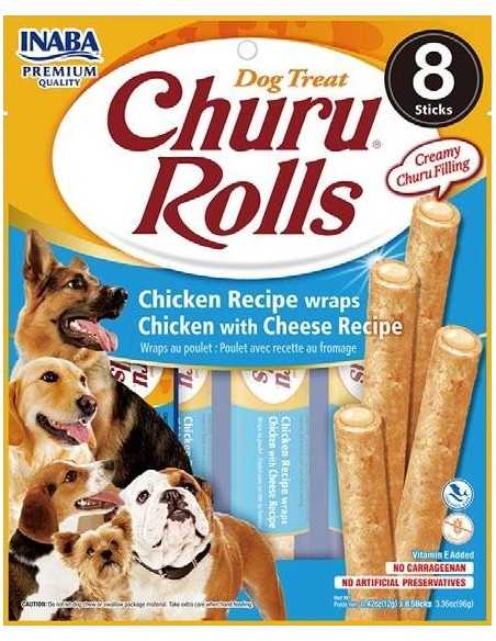ciao churu rolls snack perro pollo/queso