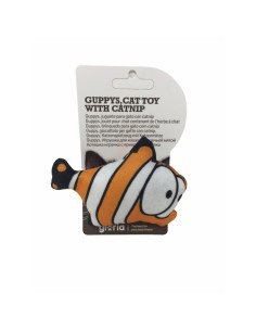 gloria guppy juguete catnip gatos pez