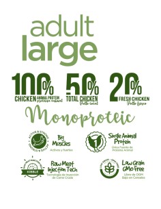 fresh pollo razas grandes 14kg 2