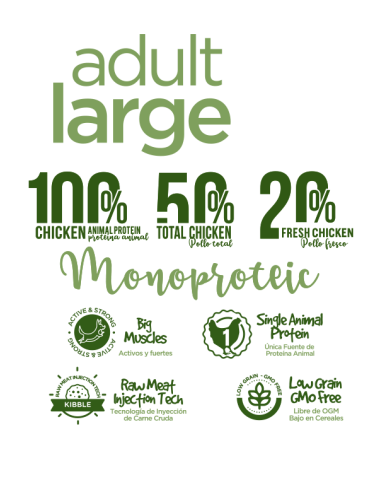 fresh pollo razas grandes 14kg