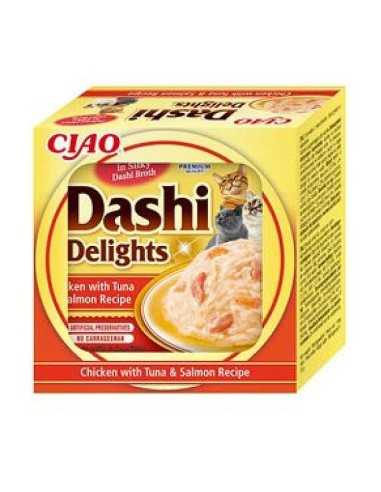 ciao dashi delights pollo, atun y salmon 70gr.
