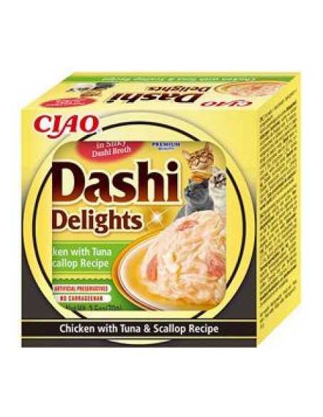 ciao dashi delights pollo, vieira y atun 70gr.