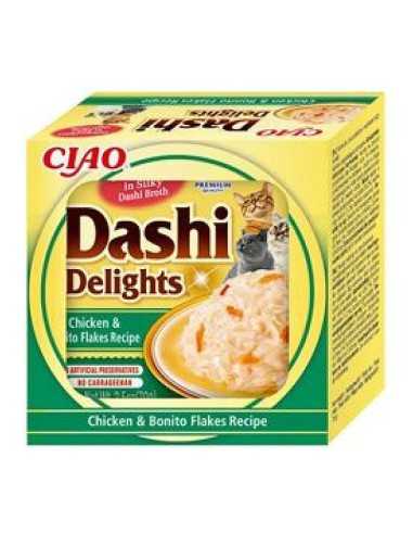 ciao dashi delights pollo y virutas de bonito 70gr.