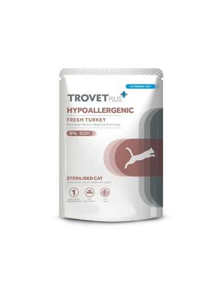 trovet plus gato alimento humedo completo hipoalergénico pavo 85gr