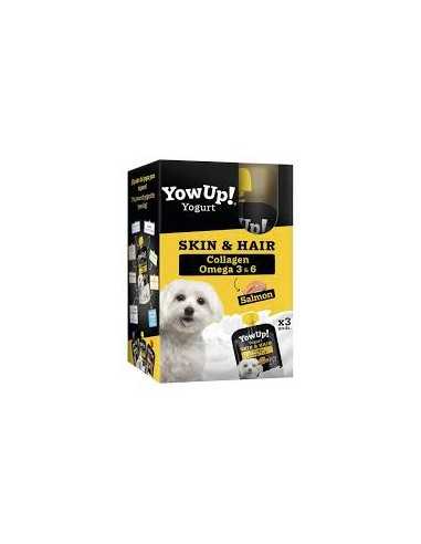 yowup! yogurt perros skin & hair con colágeno y omega 3 & 6 caja 3 unidades