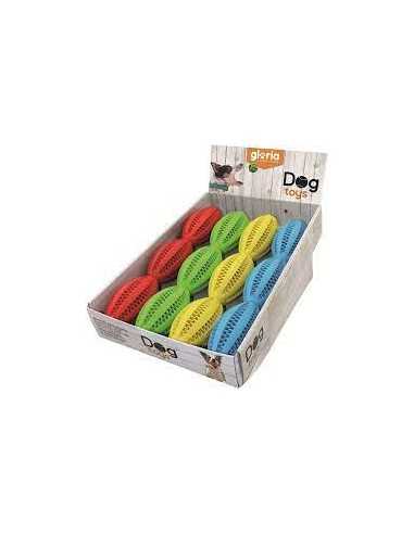 gloria dog toy pelota ruggby colores surtidos