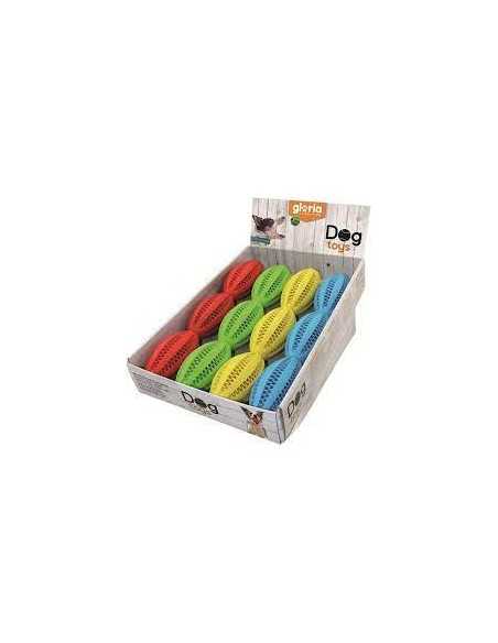 gloria dog toy pelota ruggby colores surtidos