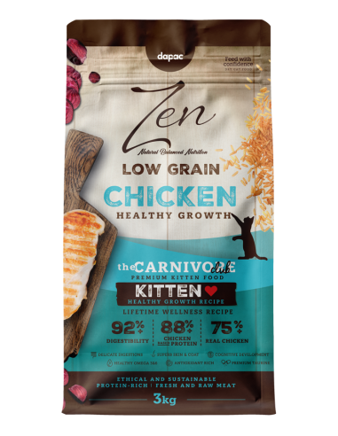 zen low grain the carnivore gato kitten pollo