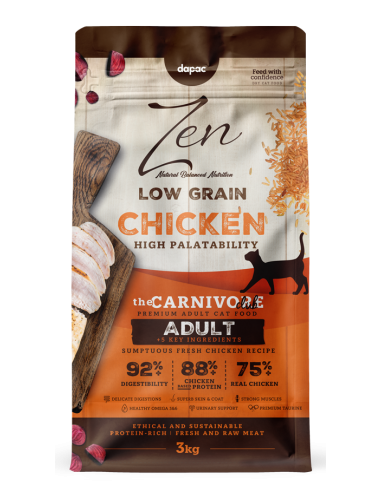 zen low grain the carnivore gato adulto pollo