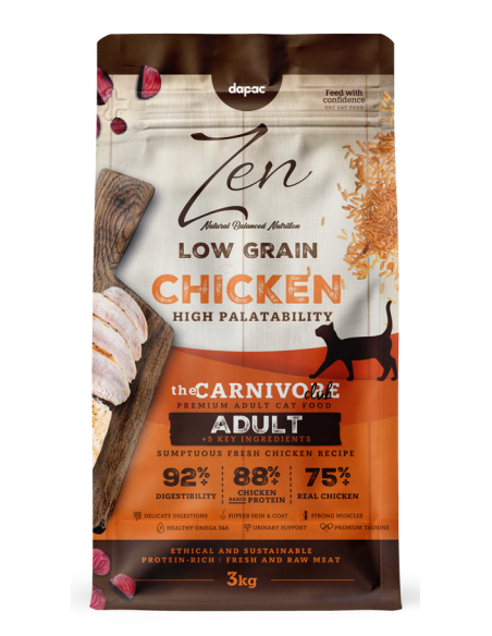 zen low grain the carnivore gato adulto pollo