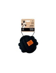 m-pets coto cuerda pelota negra 9.5cm