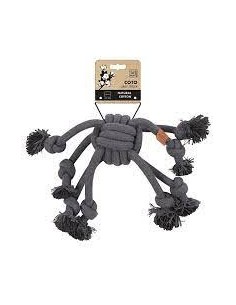 m-pets coto cuerda araña gris 38cm