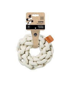m-pets coto cuerda anillo blanco 13cm