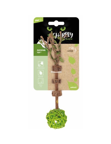 charmy juguete gato matatabi amuleto verde