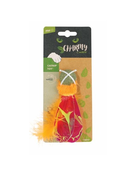 charmy juguete gato hierba gatera luciérnaga naranja