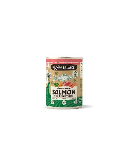 wild balance lata salmón y ternera con verduras 400gr.