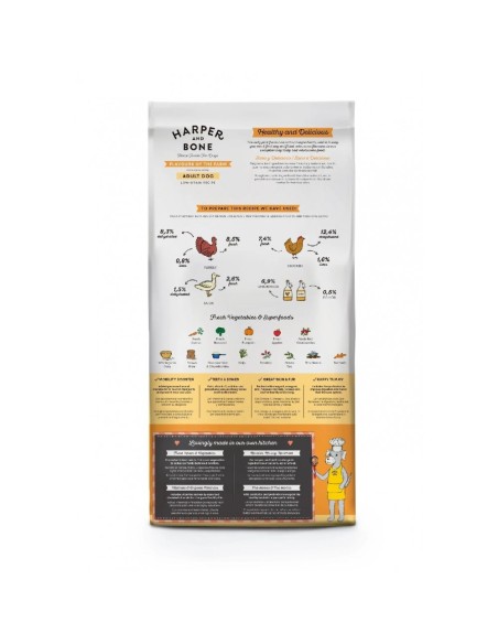 harper and bone pienso perro flavours of the farm adult 2kg.