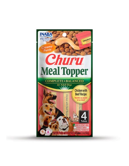 ciao churu meal toppers puré perro pollo/ternera
